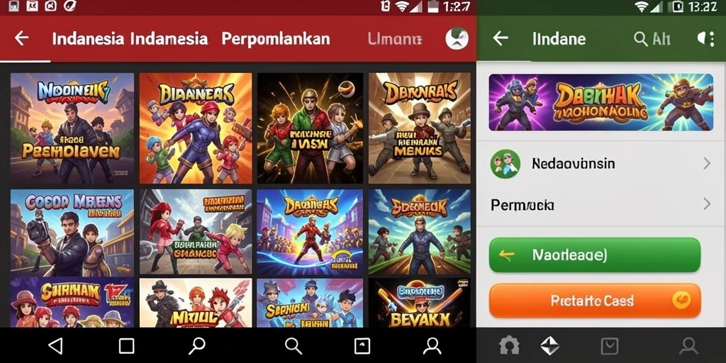 Tampilan antarmuka permainan yang menarik.